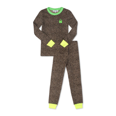 Little Parni Leopard Pajamas (PJ108) - Green