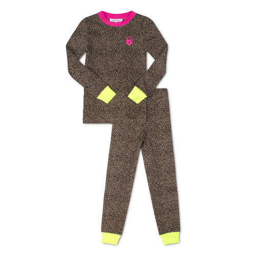 Little Parni Leopard Pajamas (PJ108) - Hot Pink