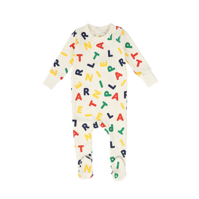 Little Parni LP Alphabet Footie And Hat (PJ116)