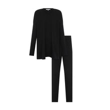 Load image into Gallery viewer, Little Parni V-Neck Teen Pajamas (PJ129) - Black