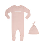 Heven Because It's Heaven Footie And Hat - Pink (PJ14)