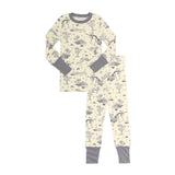 Parni PJ65 Kids Toile Pajamas Large Print - Navy