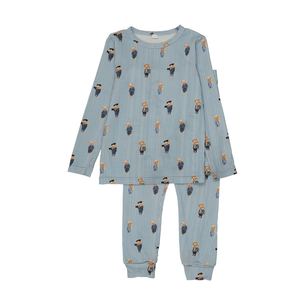 Bopop Bear Pajamas - Blue