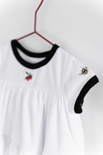Please Mom Terry Strawberry Short Sleeve Dress