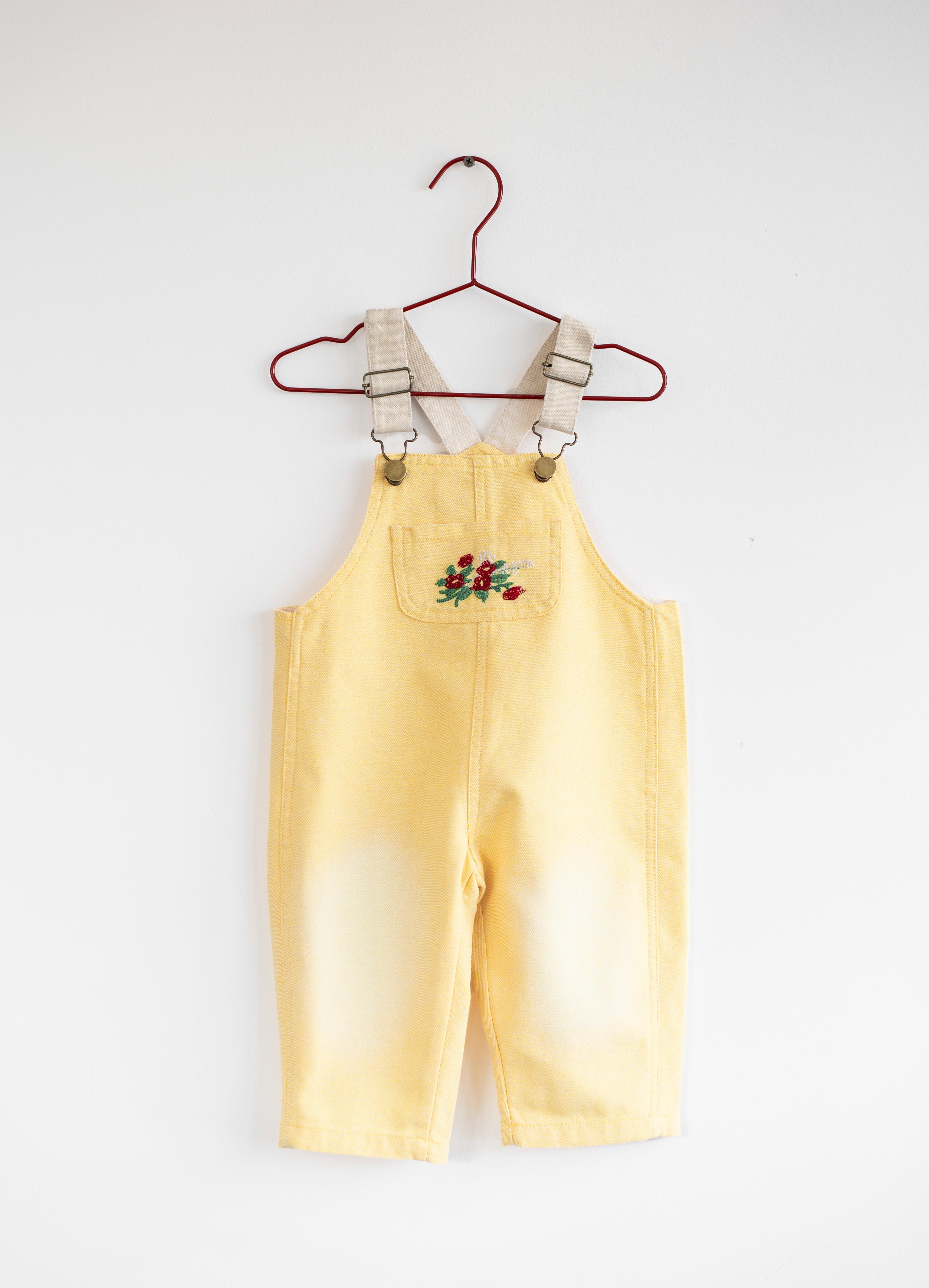 Please Mom Distressed Barrel Overalls - Yellow – Moonlight
