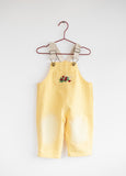 Please Mom Distressed Barrel Overalls - Yellow