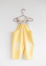 Load image into Gallery viewer, Please Mom Distressed Barrel Overalls - Yellow