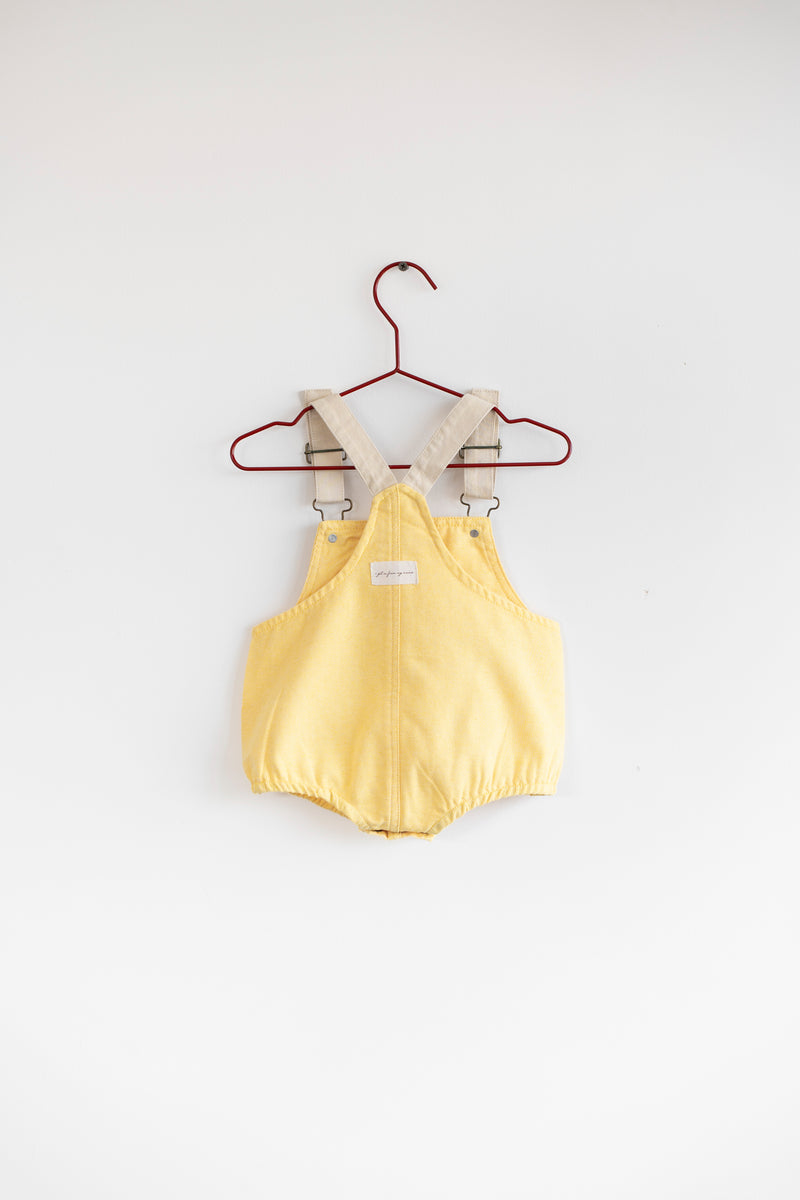 please mom dress distressed embroidered barrel - yellow denim Gladys Smocked Bodice Dress