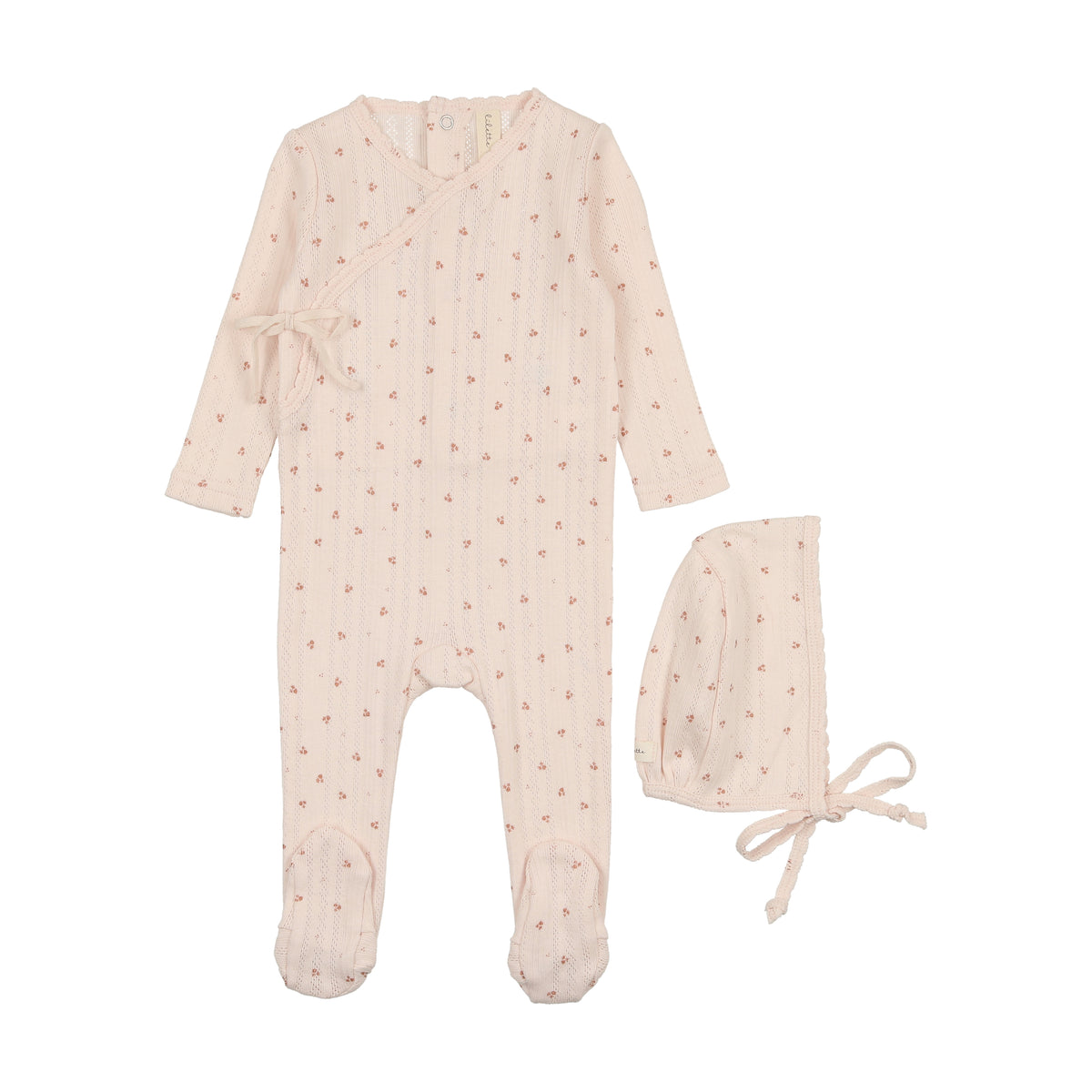 Lilette Pointelle Knit Footie - Sand main image 1