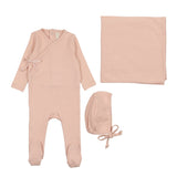 Lilette Pinpoint Wrapover 3PC Set - Peach