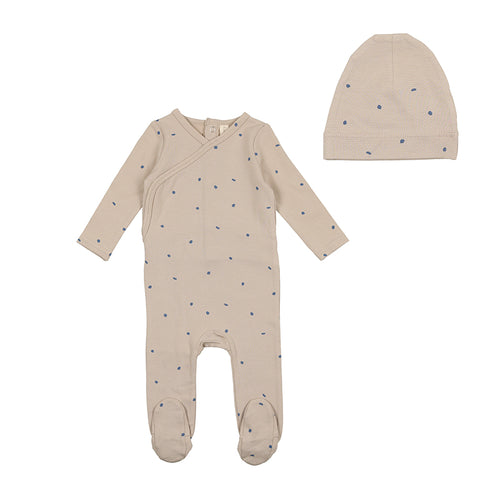Lil Legs Printed Wrapover Footie Cloud