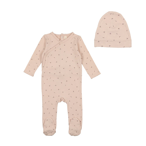 Lil Legs Printed Wrapover Footie Florette