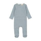 Lil Legs Denim Blue Stripe Footie