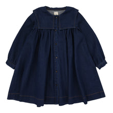 Load image into Gallery viewer, Lil Legs Pleated Sailor Dress - Navy Denim