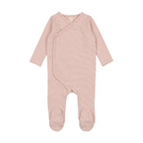 Lil Legs Pinstripe Footie & Bonnet - Pink