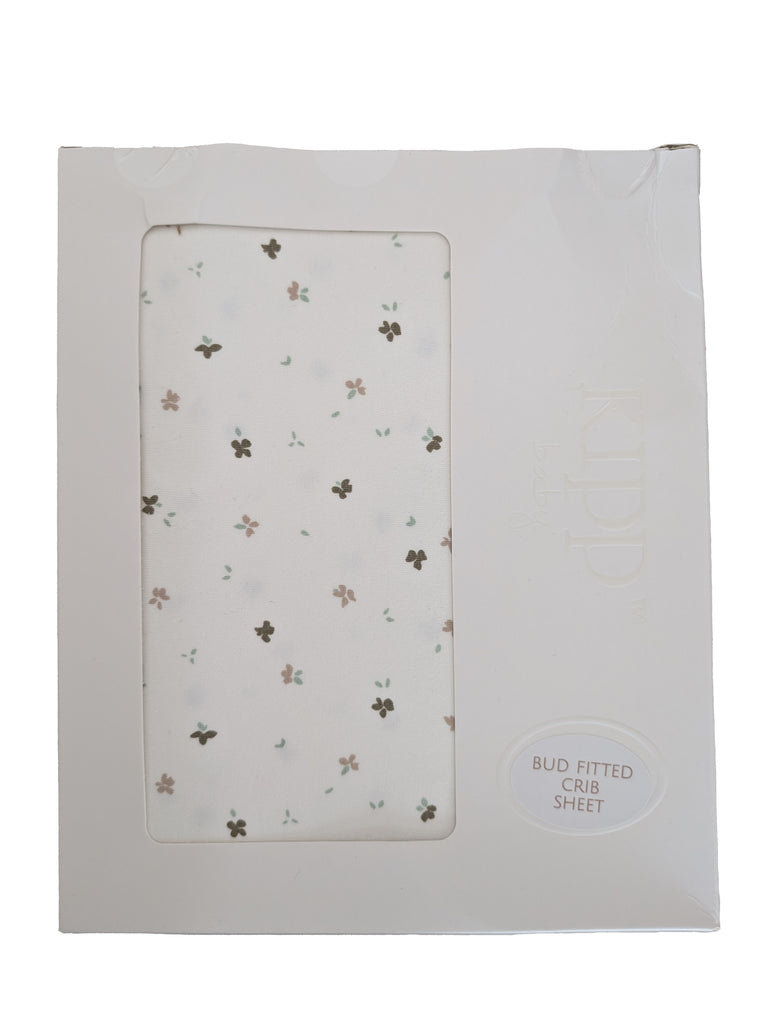 Kipp Bud Fitted Crib Sheet - Stone