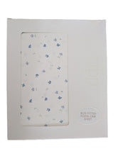 Load image into Gallery viewer, Kipp Bud Fitted Porta Crib Sheet - Blue