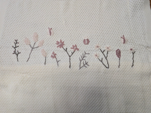 Inimini Blanket 2612B - Ivory / Pink