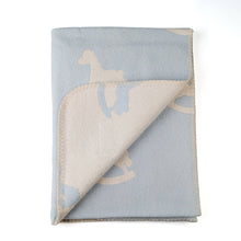 Load image into Gallery viewer, Bebe Organic Cuddle Horse Blanket - Faded Blue