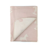 Bebe Organic Cuddle Horse Blanket - Faded Rose
