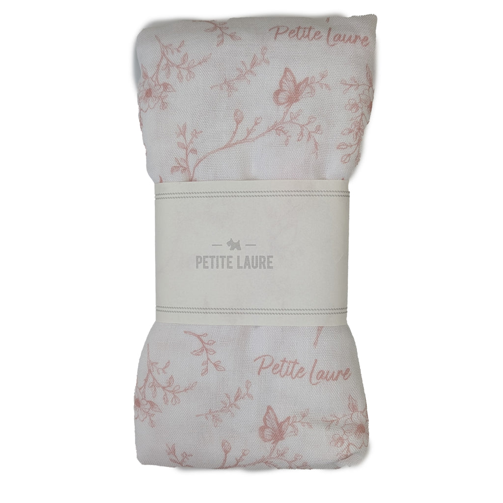 Petite Laure Baby Swaddle Secret Garden - Dusty Pink
