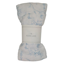 Load image into Gallery viewer, Petite Laure Baby Swaddle Secret Garden  - Dusty Blue