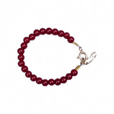 Studs Red Beaded Bracelet