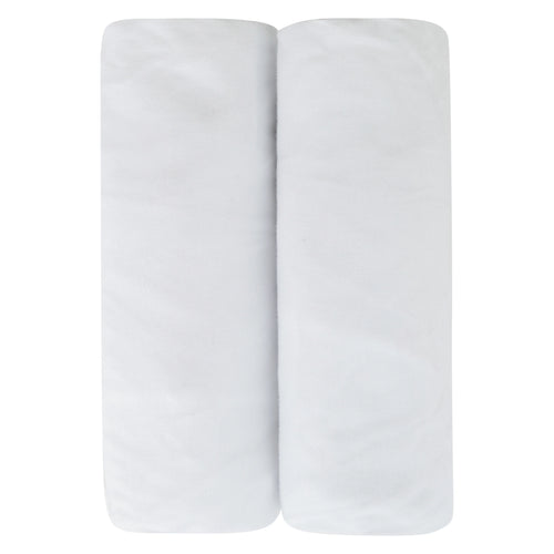 Ely's & Co Cotton Pack N Play / Portable Crib Sheet - Solid White