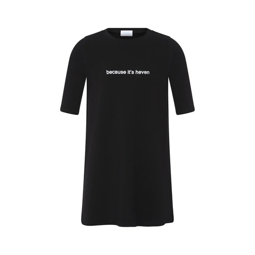 Heven H12 Everyday Knee-Length Crew Dress - Black