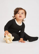 Load image into Gallery viewer, Little Parni  Ribbed Cotton Stretchy and Matching Beanie - BLACK