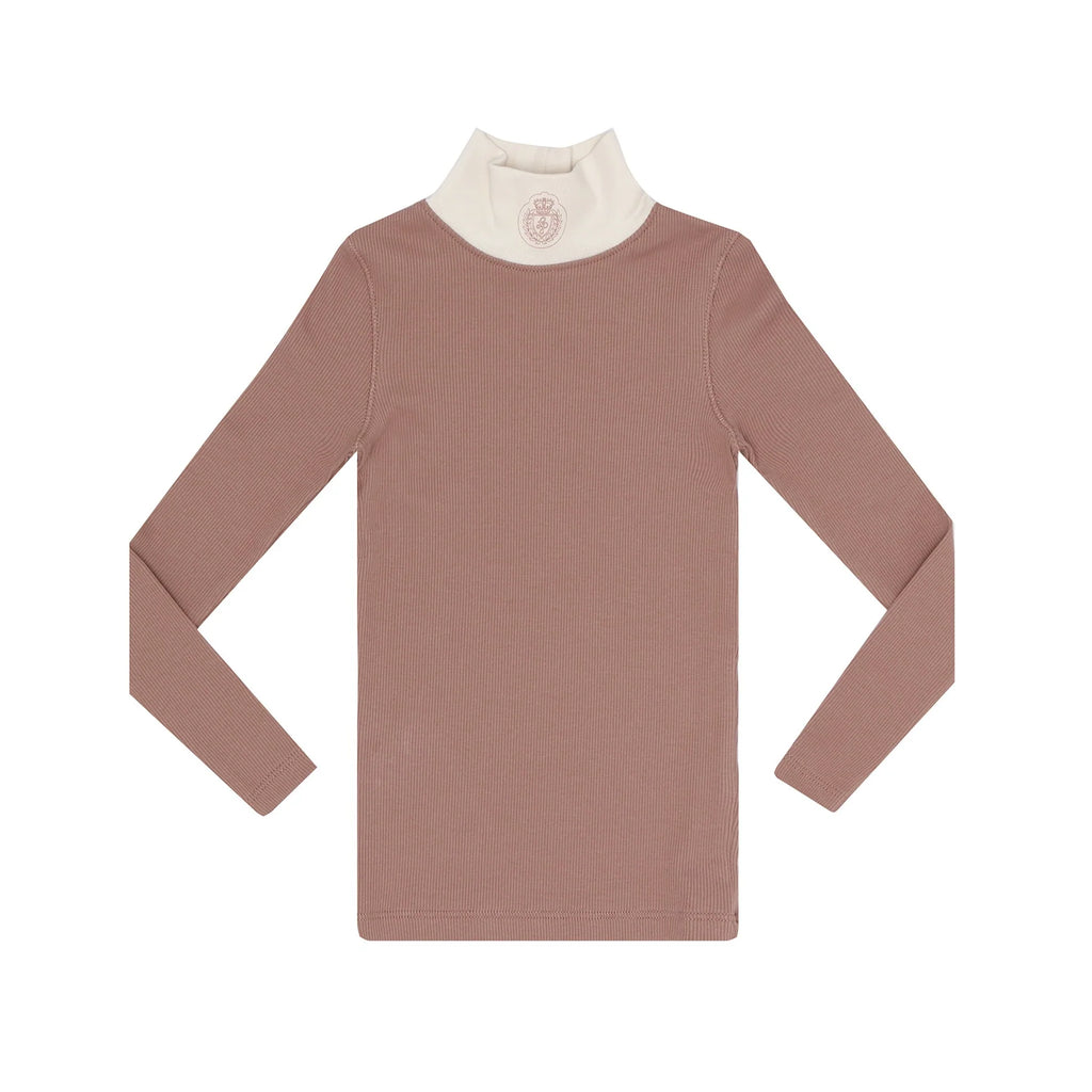 Parni Mock Turtleneck With Logo - Pink