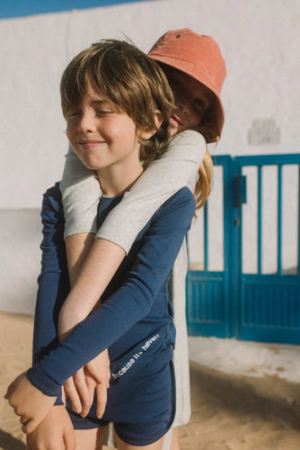 Heven H11 Girl's Long Sleeve Crew Neck T-Shirt - Grey