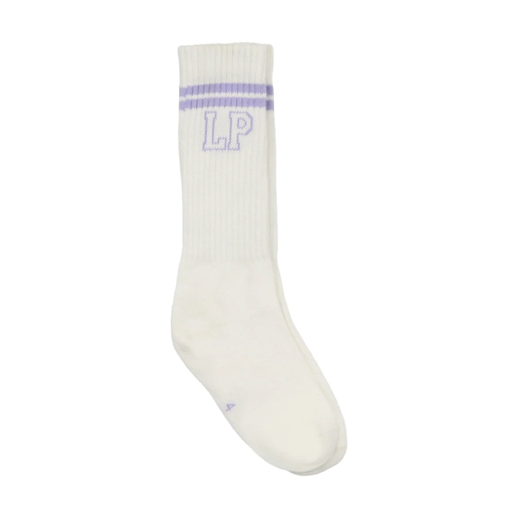 Little Parni LP002 Knee Socks - White/Lavender