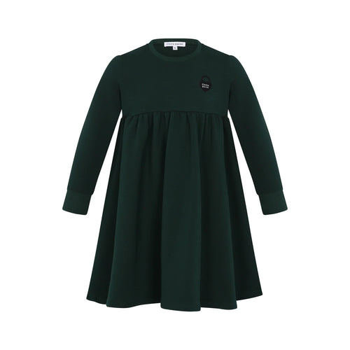 Little Parni Long sleeve French Terry Dress K476 - Green