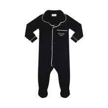 Load image into Gallery viewer, Heven One-Piece Lounge Button-Up Pajama PJ06 - Black