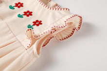 Load image into Gallery viewer, Nou Nelle Peach Embroidered Romper