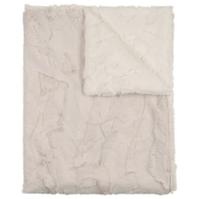 Load image into Gallery viewer, Peluche Pearl &amp; Natural Lux Fur Blanket