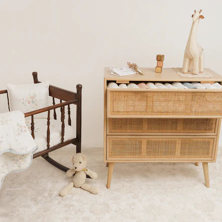 Peluche Floral Bamboo Filled Blanket + Pillow - Blue