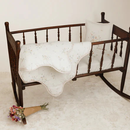 Peluche Floral Bamboo Filled Blanket + Pillow - Pink