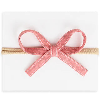 Adora Ribbon Bow Headband - Peony Pink