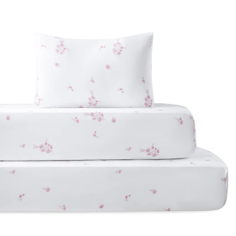 Petit Belle Bassinet 3PC Sheet Set - Petal Dreams