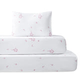Petit Belle Porta Crib 3PC Sheet Set - Petal Dreams