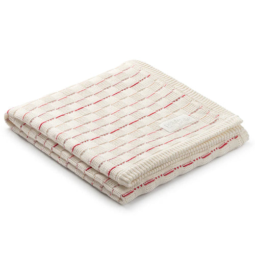 Petite Belle Weave Knit Blanket & Pouch Set - Ruby Blush
