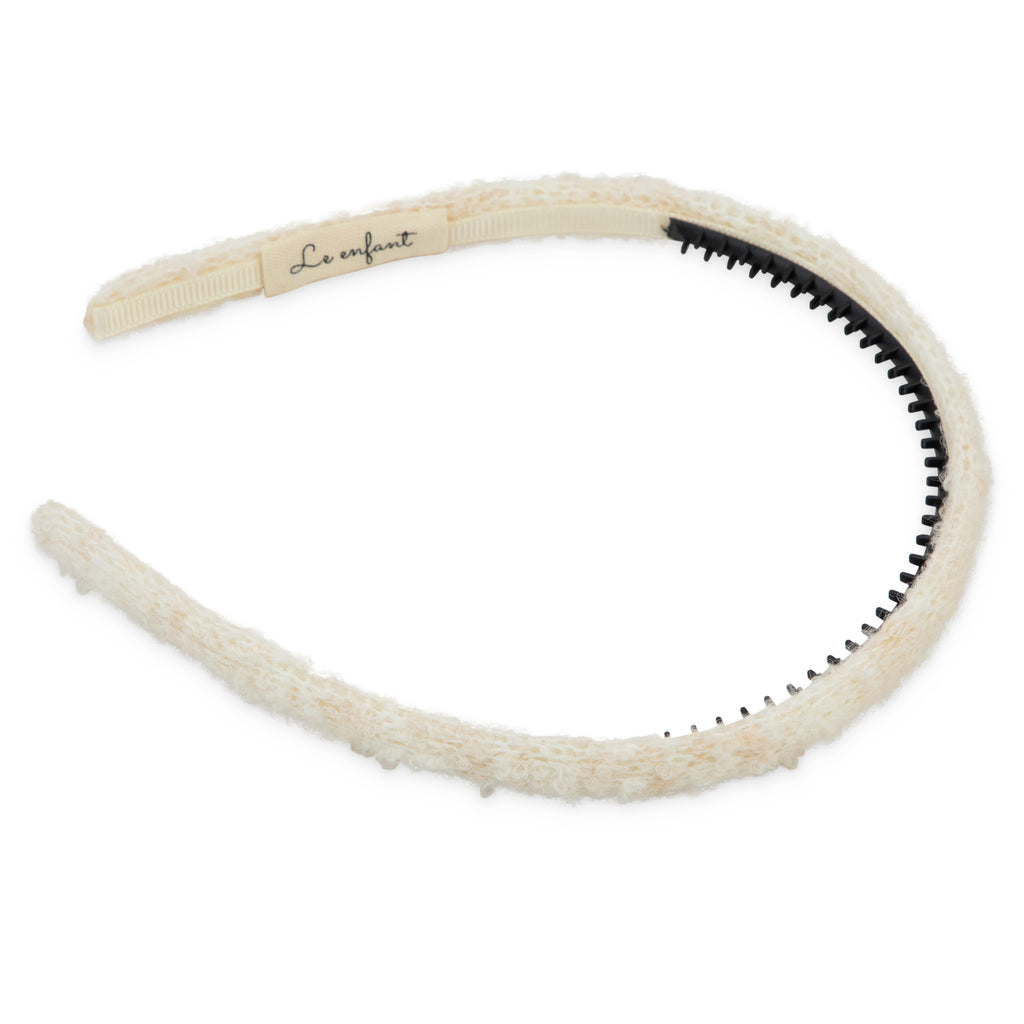 Le Enfant Cashmere Thin Headband - Cream