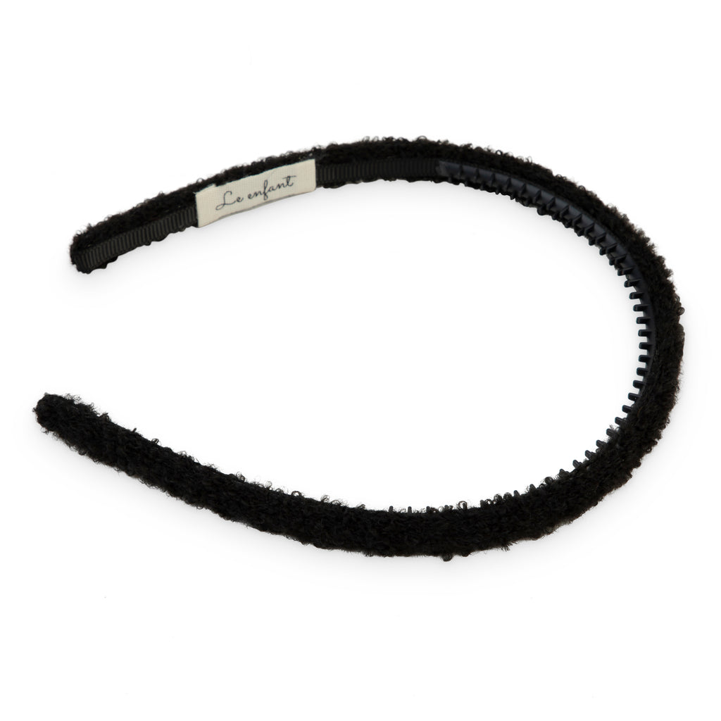 Le Enfant Cashmere Thin Headband - Black