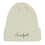 Le Enfant Wide Ribbed Beanie - Cream