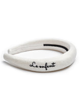 Load image into Gallery viewer, Le Enfant Logo Embroidered Headband - Cream