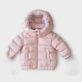 ADD Down Baby Jacket With Detachable Hood - Peony