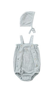 Kipp Slub Knit Bubble & Bonnet - Blue