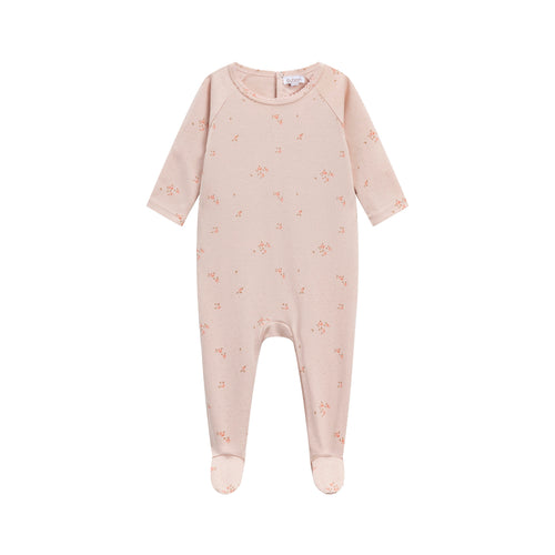 Oubon Floral Footie - Pink